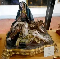 Пьета. Терракота, роспись. Картинная галерея Джироламини, Неаполь