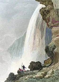 Жак-Ипполит ван дер Бюрх. «Убежище под Ниагарским водопадом» (ок. 1841)