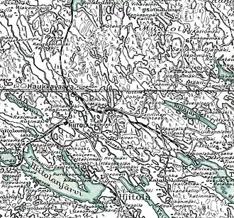 Линия на финской карте 1924 года