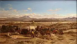 Разбивка лагеря (солдатами французской армии). Полдень.