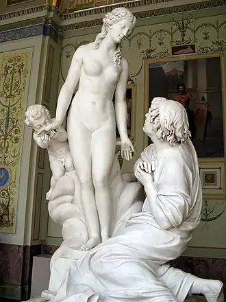 П. Ч. Стаджи. Пигмалион и Галатея (копия произведения Фальконе из Лувра). 1763. Мрамор. Государственный Эрмитаж, Санкт-Петербург