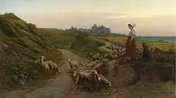 Нормандия. Пастушка со стадом.