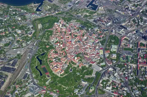 Микрорайон Ваналинн с воздуха