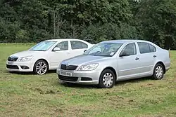 Škoda Octavia RS и обычная версия рестайлингового лифтбека