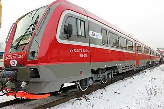 Готовый ДП-С на заводских путях (с тележками широкой колеи)