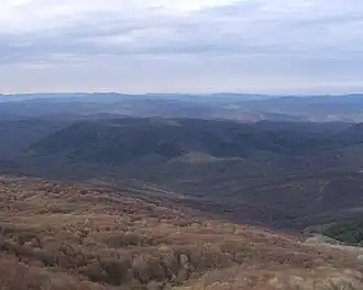 Хребет Абдуга с Нижнего плато Чатыр-Дага