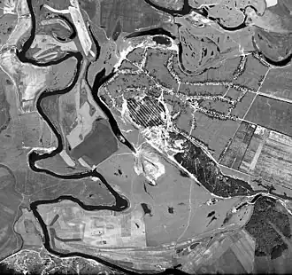 Спутниковая съёмка села Алексеевка. 1972 год