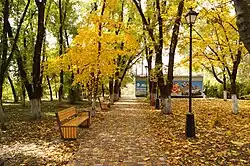 Аллея в центре села