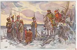 «Наполеон приговаривает к расстрелу пойманных партизан»