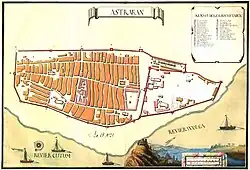 План Астрахани. Конец XVIII века