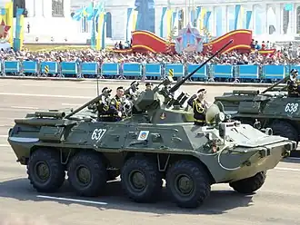 БТР-82А Вооружённых сил Казахстана.7 мая 2015 года. Астана