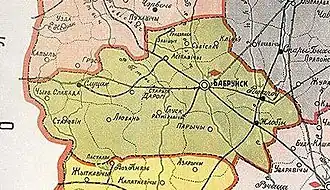 Бобруйский округ на карте