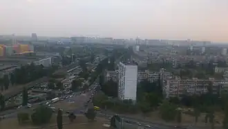 начало улицы, справа улица И. Миколайчука