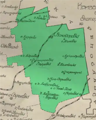 Божедаровский район в границах 1925 года