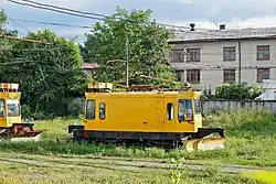 Снегоочиститель ВТК-01 в трамвайном депо.