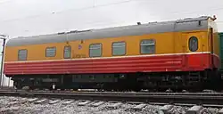 Вагон сопровождения модели 61-4484 (последний 62-й в хвосте состава)