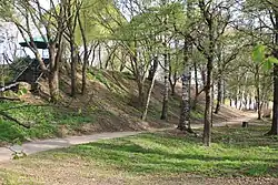 Остаток крепостного вала в парке ВРЗ