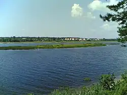 Вид на островок на Великой у Промежиц