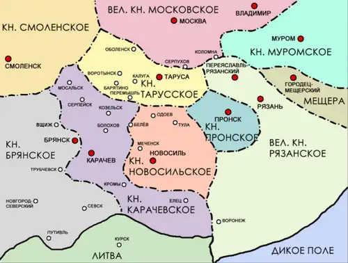 Пронское и сопредельные удельные княжества в XIII-XIV веках