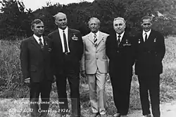 Ветераны 828 ШАСП — Герои СССР, сентябрь 1974 года. Зайцев Валентин Алексеевич крайний справа.