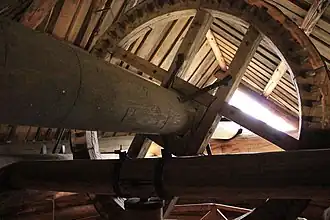 Горизонтальный вал ветряной мельницы с гребёнчатым колесом