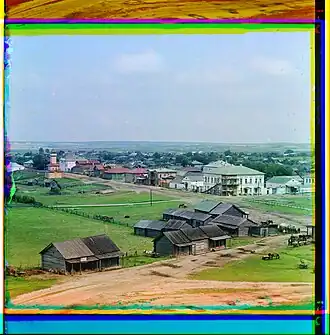 Общий вид гор. Кириллова с колокольни Казанской башни. Фото: С.М. Прокудин-Горский, 1909 г.