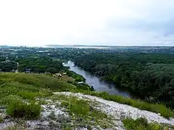 Вид с горы на реку Северский Донец