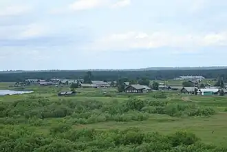 Вид на д. Степановская, Окуловская и Васильевская