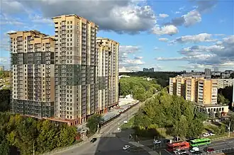 Вид на восточный участок улицы Братьев Касимовых со стороны улицы Рихарда Зорге