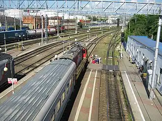 Вид на пассажирские платформы