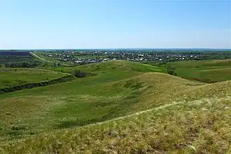 Вид с холма на село Никольское