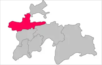 Ура-Тюбинская область на карте