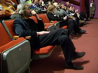 Макеранец (на переднем плане) на закрытии XIV Кинопробы 4 декабря 2017 года