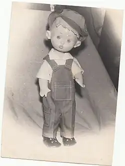 Володька в авторском костюме, полиэтилен н.д., Ленигрушка, конец 60-х годов