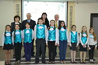 Выступление ансамбля «Акварель» п/р В. В. Кузнецова на встрече с читателями (Национальная библиотека Чувашии, 9.4.2015, Чебоксары)