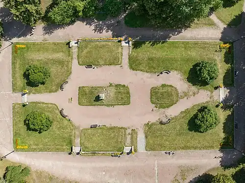 Вид на сквер сверху