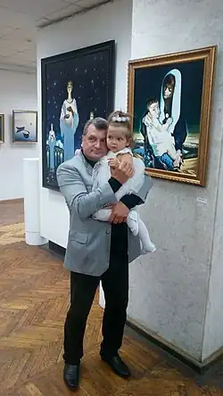 Во время презентации своей выставки