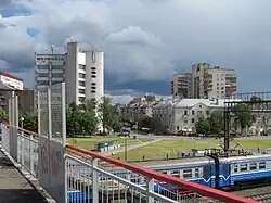 Вид на улицу. Серафимовича со станции Минск-Восточный