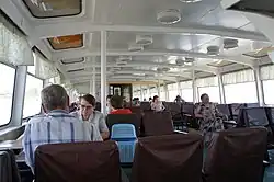 В пассажирском салоне теплохода «Москва-127»