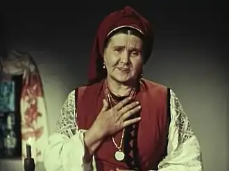 Гаенко в роли Мотовилихи в фильме «Назар Стодоля» (1954)