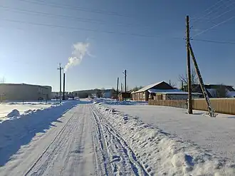 Вид на выезд из села с улицы Садовая