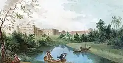 Белое озеро (малый пруд) при графе Орлове 1770-е. Художник де ла Траверс