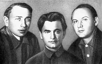 А. Кушниров (в центре) с С. Годинером и С. Росиным