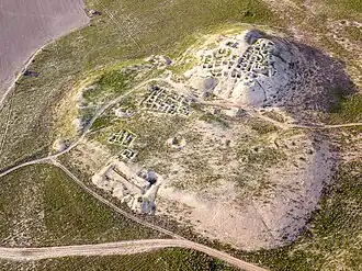 Городище Алтынтобе с воздуха