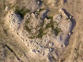 Городище Куйрыктобе с воздуха