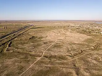 Городище Сюткент с воздуха