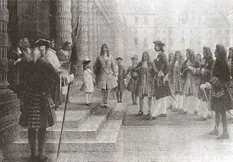 Встреча императора Петра I с малолетним Людовиком XV