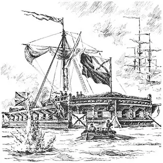 Иллюстрация А. В. Карелова из книги А. А. Чернышёва «Российский парусный флот»