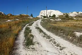 Дорога к бывшему меловому карьеру