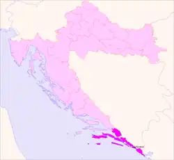 Дубровачко-Неретванска на карте